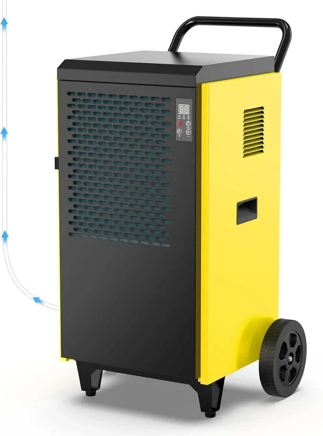 Leistungsstarker Luftentfeuchter mit 70L/Tag und integrierter Pumpe für 200m² Keller